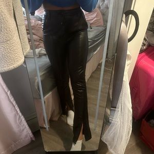 Abercrombie Ultra high rise leather pants
